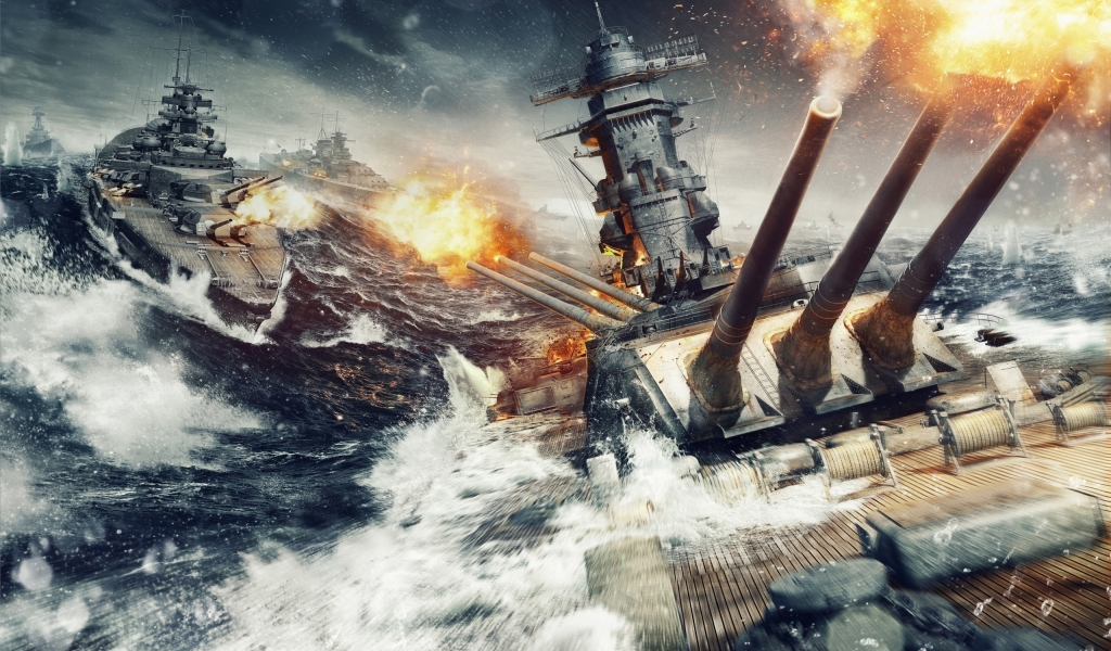 World of Warships Game for 1024 x 600 widescreen resolution