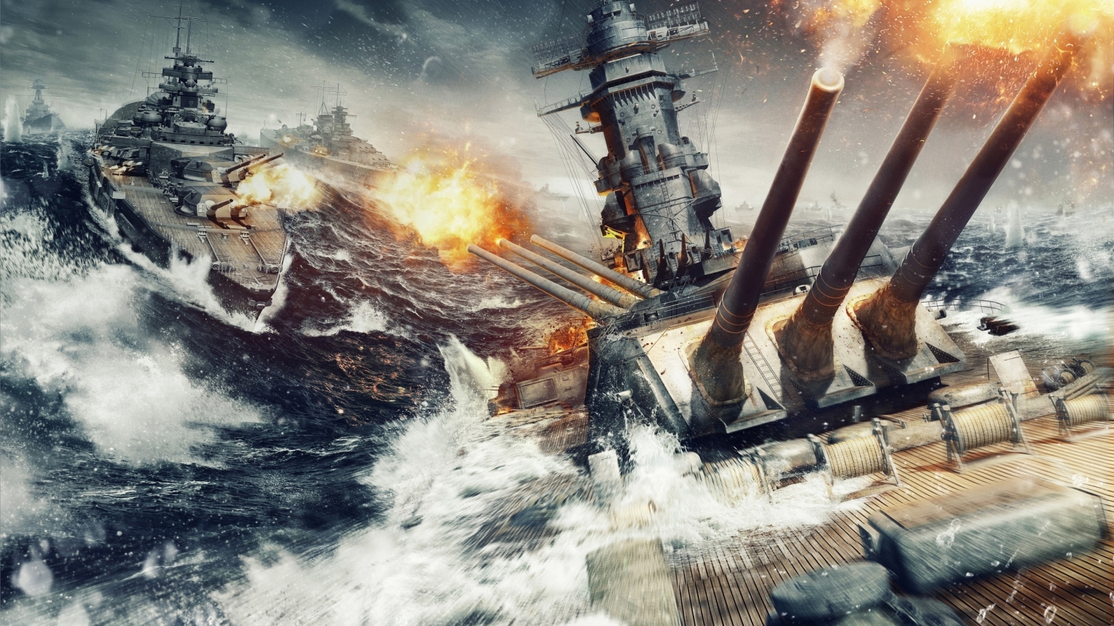 World of Warships Game for 1600 x 900 HDTV resolution