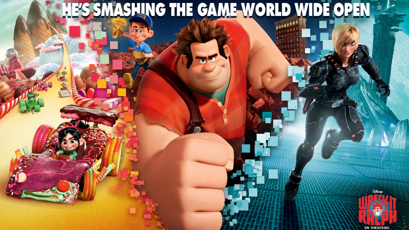 Wreck It Ralph Movie for 1366 x 768 HDTV resolution