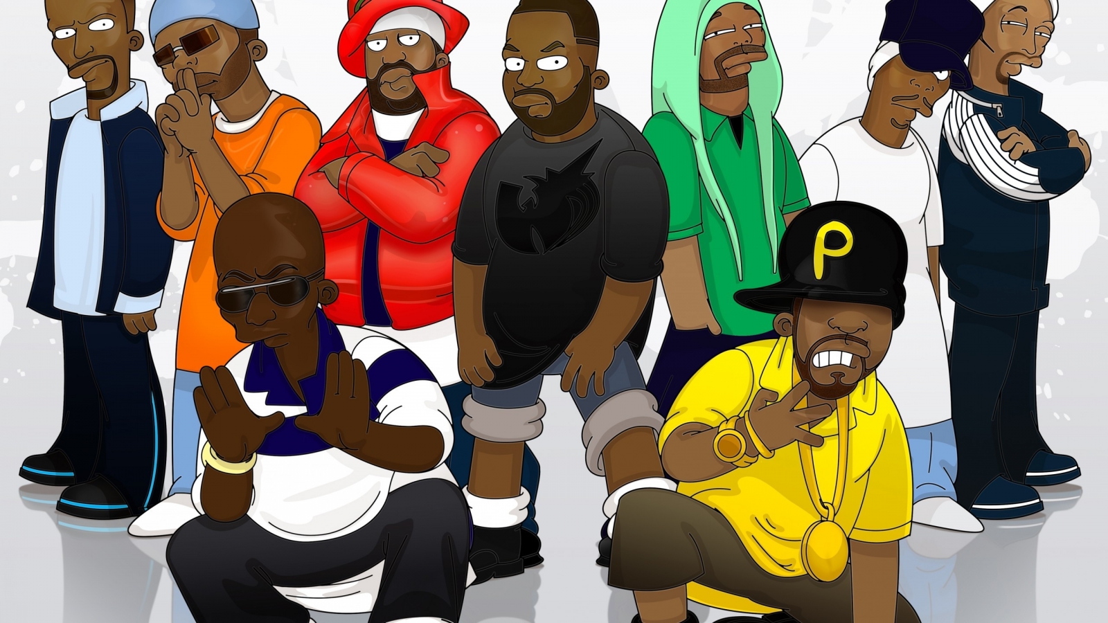 Wu-Tang Clan Group for 1600 x 900 HDTV resolution