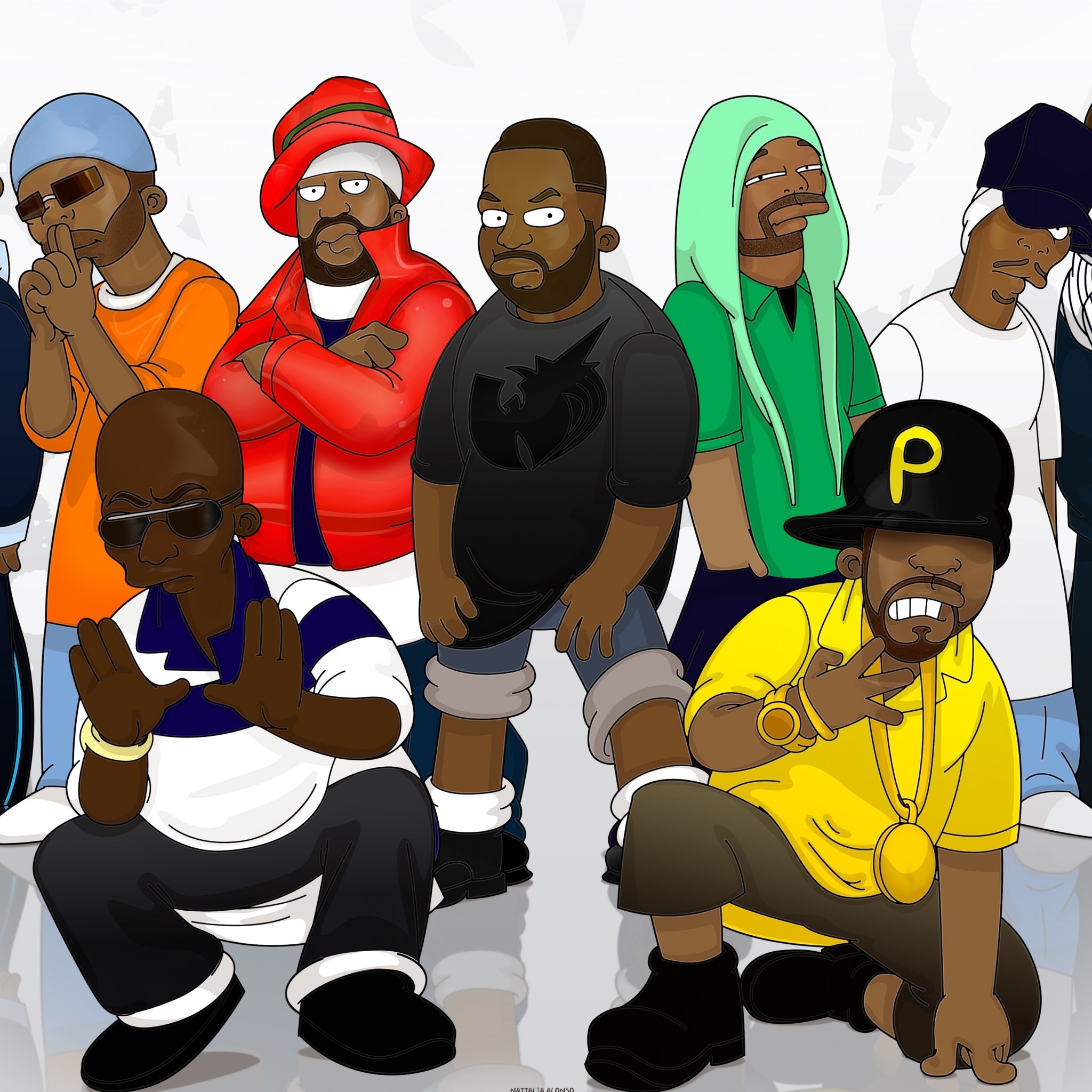 Wu-Tang Clan Group for 2048 x 2048 New iPad resolution