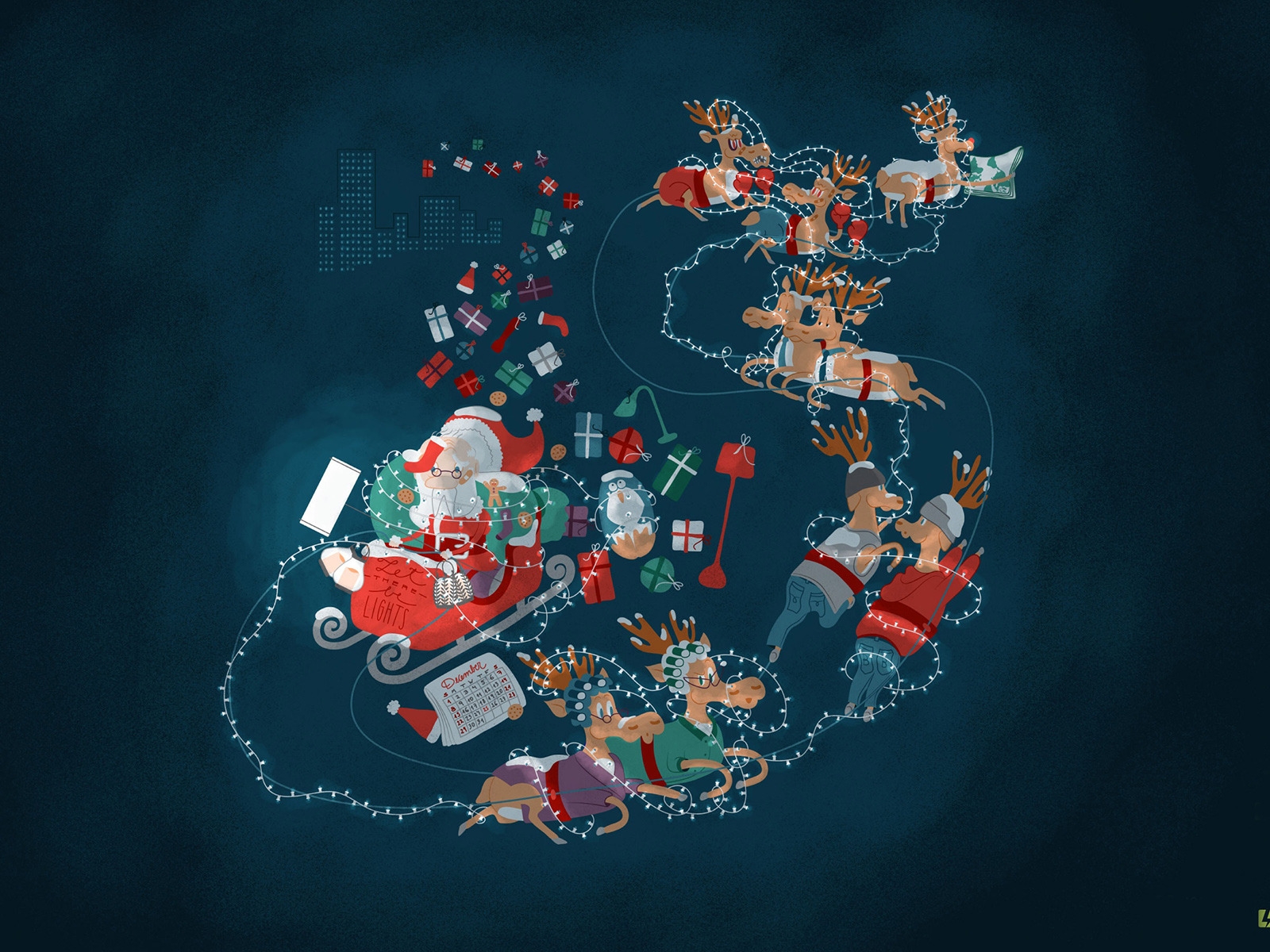 Xmas Roller Coaster for 1600 x 1200 resolution