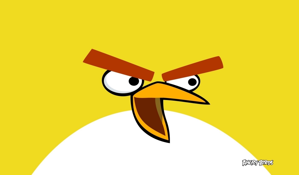 Yellow Angry Bird for 1024 x 600 widescreen resolution