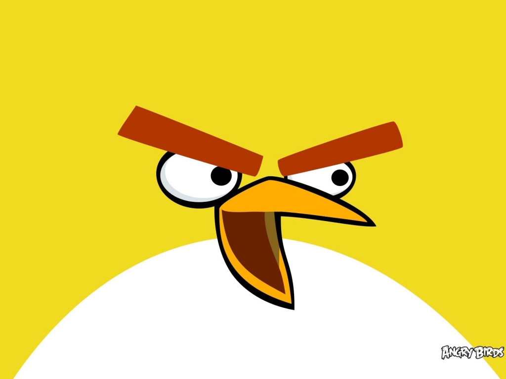 Yellow Angry Bird for 1024 x 768 resolution