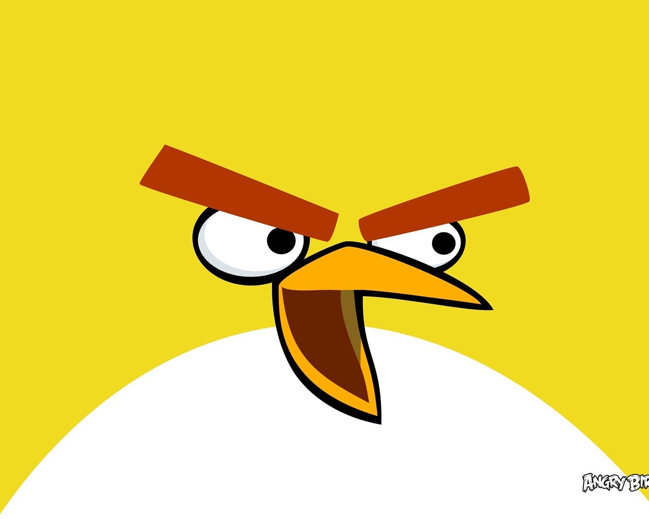 Yellow Angry Bird for 1280 x 1024 resolution