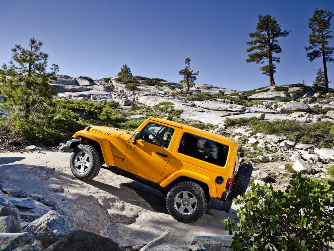 Yellow Jeep Wrangler for 1152 x 864 resolution