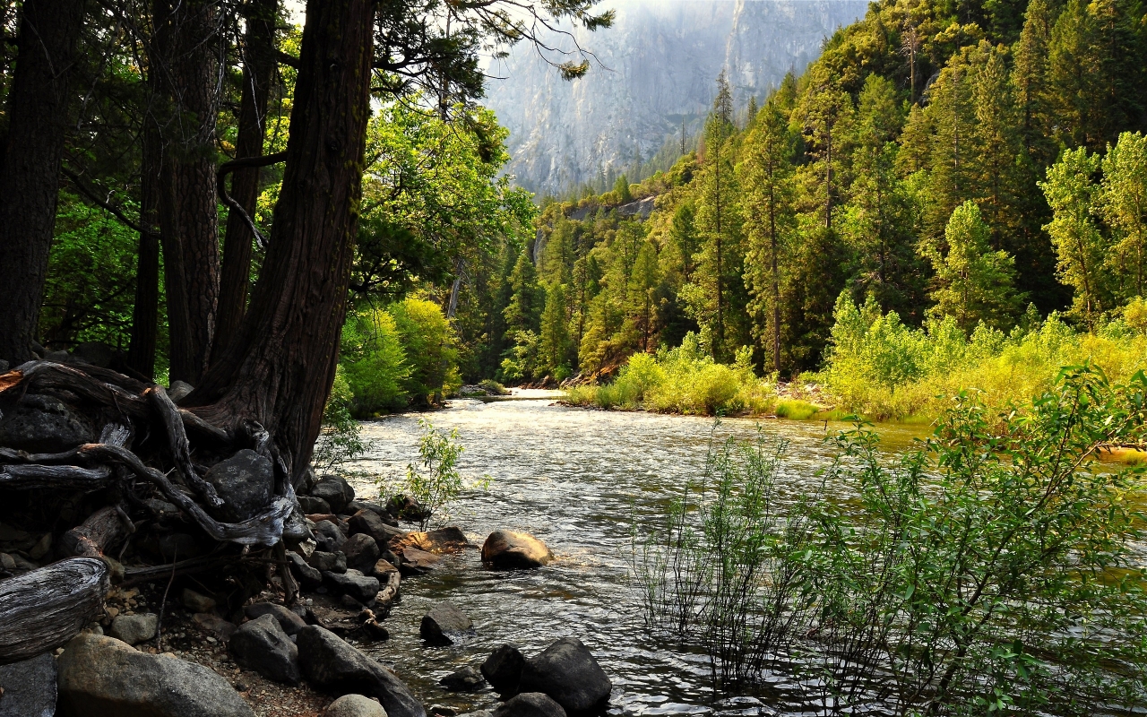 Yosemite Falls for 1280 x 800 widescreen resolution