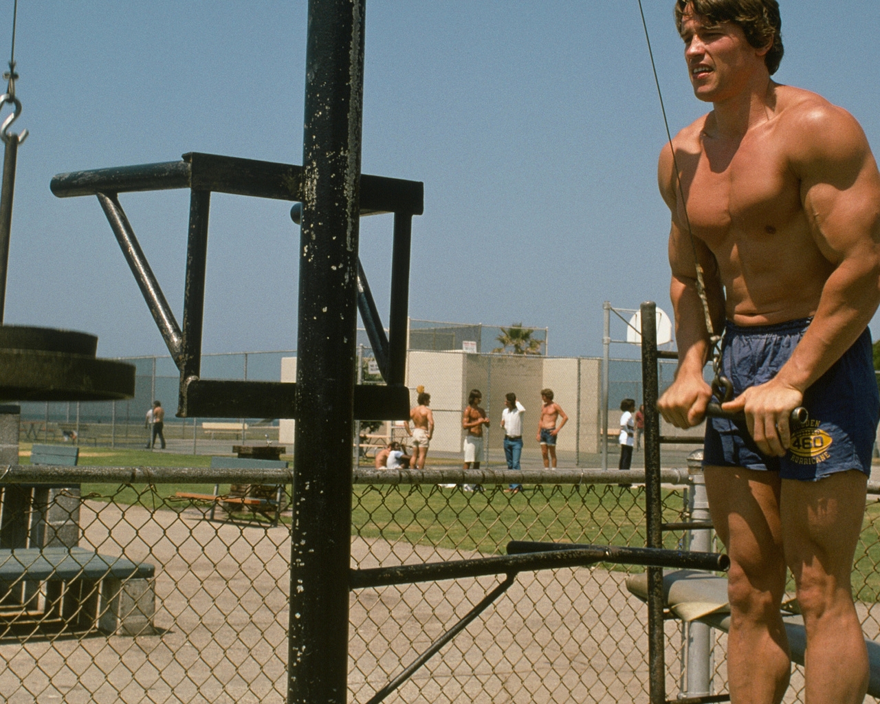 Young Arnold Schwarzenegger Workout for 1280 x 1024 resolution
