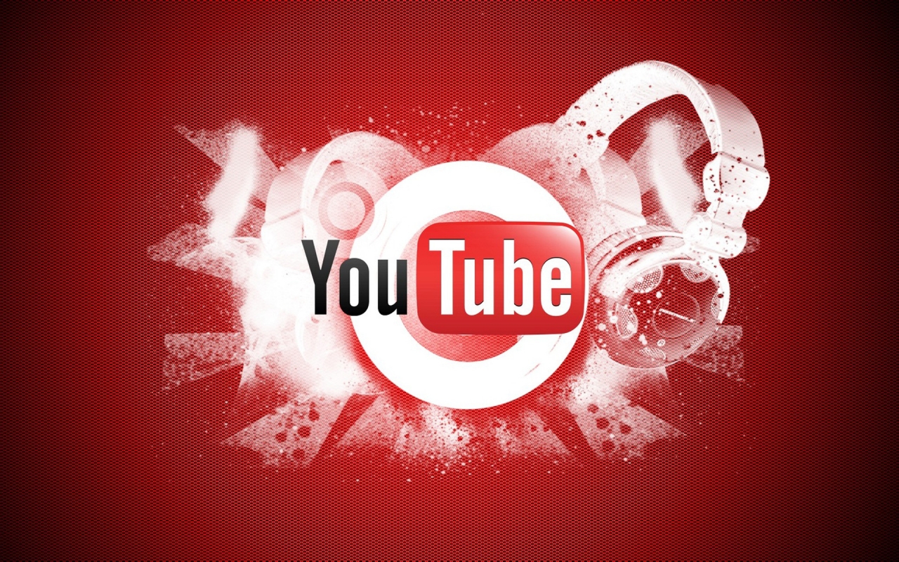 YouTube Logo for 1280 x 800 widescreen resolution