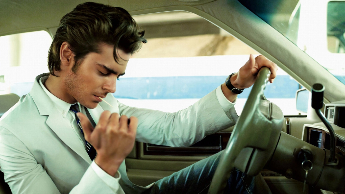 Zac Efron Rock and Roll Style for 1366 x 768 HDTV resolution