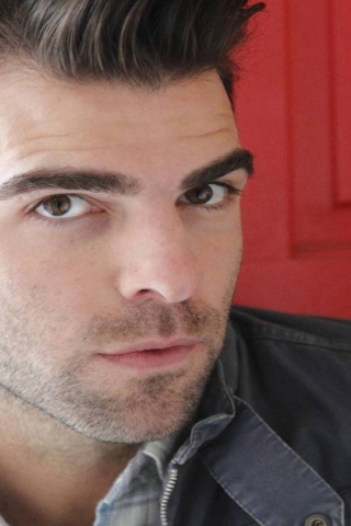 Zachary Quinto Pose for 320 x 480 iPhone resolution