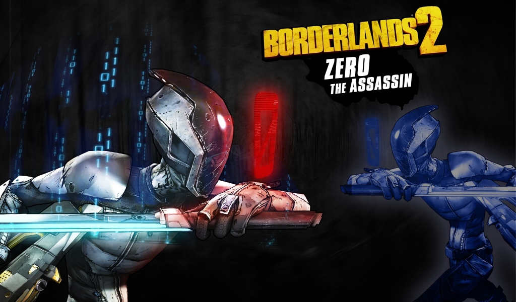 Zero The Assassin Borderlands 2  for 1024 x 600 widescreen resolution