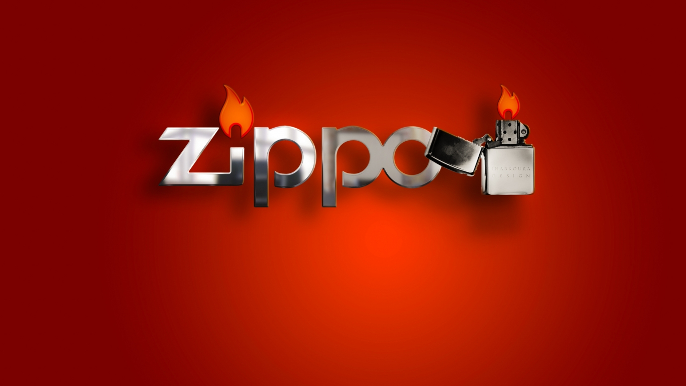 Zippo Lighter for 1366 x 768 HDTV resolution